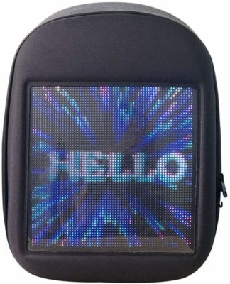 biosledのLED画面付きバックパックはまるで歩く電光掲示板?